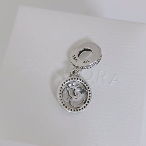 Pandora Hindu symbol, Om Dangle Charm Pendant S925 Sterling Silver with box - Picture 4 of 5